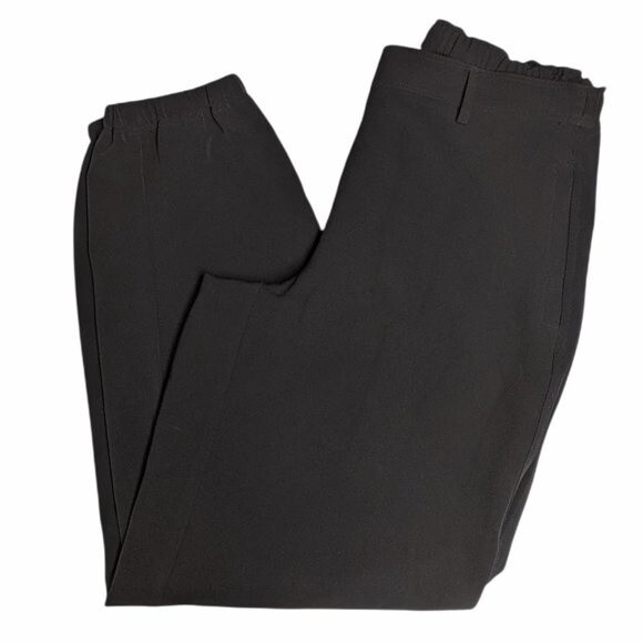 Timeless Naeem Khan Pants Women Medium Flat Front Joggers Black M - Picture 1 of 13